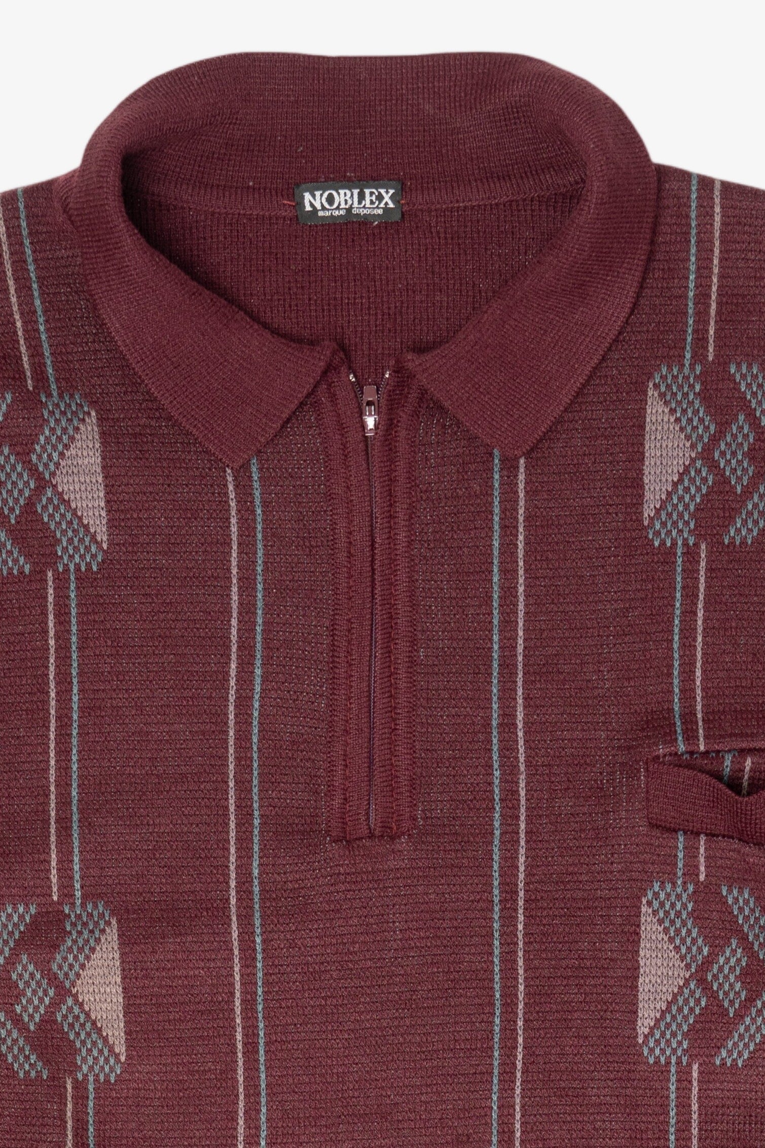 Vintage Red Noblex Quarter-Zip Sweater (1990s)