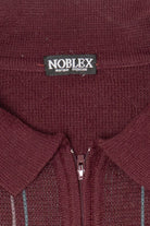 Vintage Red Noblex Quarter-Zip Sweater (1990s)