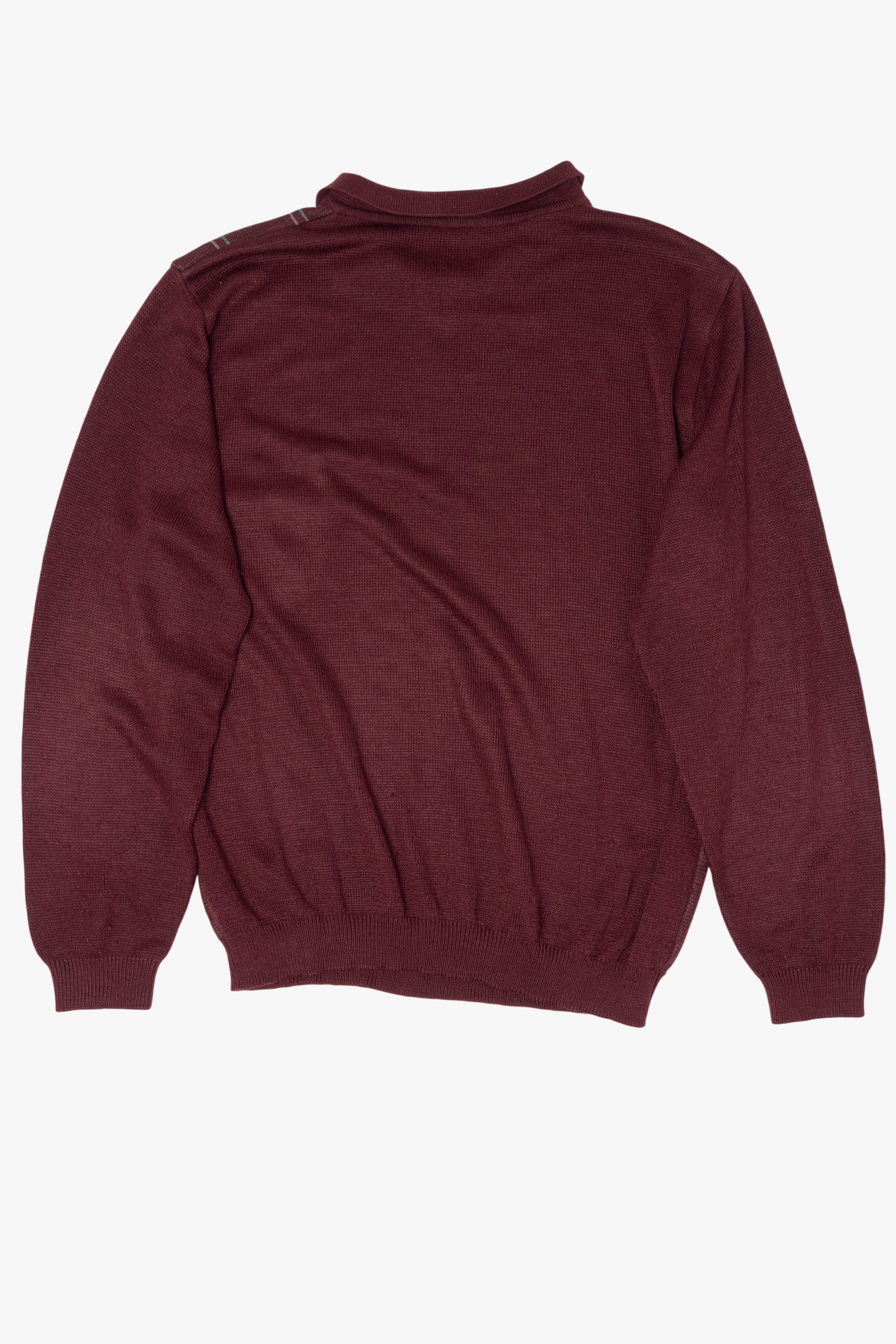 Vintage Red Noblex Quarter-Zip Sweater (1990s)