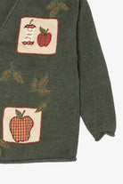 Vintage Green Mandal Bay Autumn Apple Teacher Cardigan Sweater (1990s)