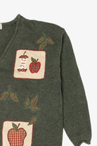 Vintage Green Mandal Bay Autumn Apple Teacher Cardigan Sweater (1990s)