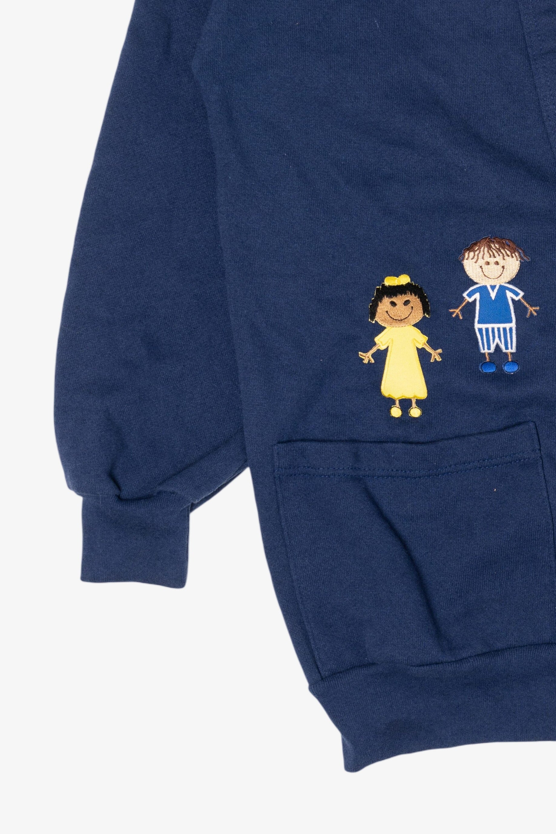 Vintage Navy Blue A1A Sportswear Teacher Cardigan Sweater (1990s)