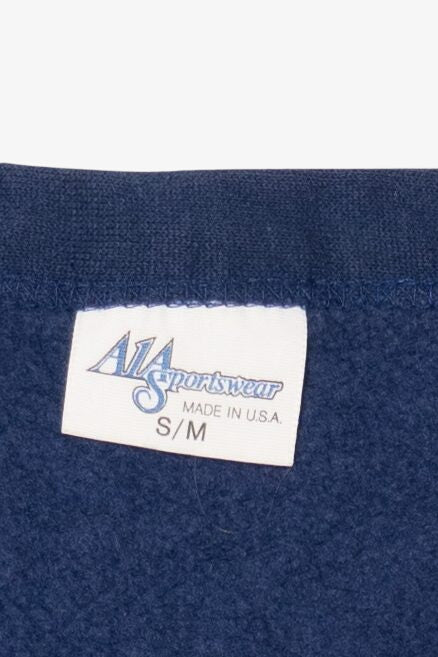 Vintage Navy Blue A1A Sportswear Teacher Cardigan Sweater (1990s)