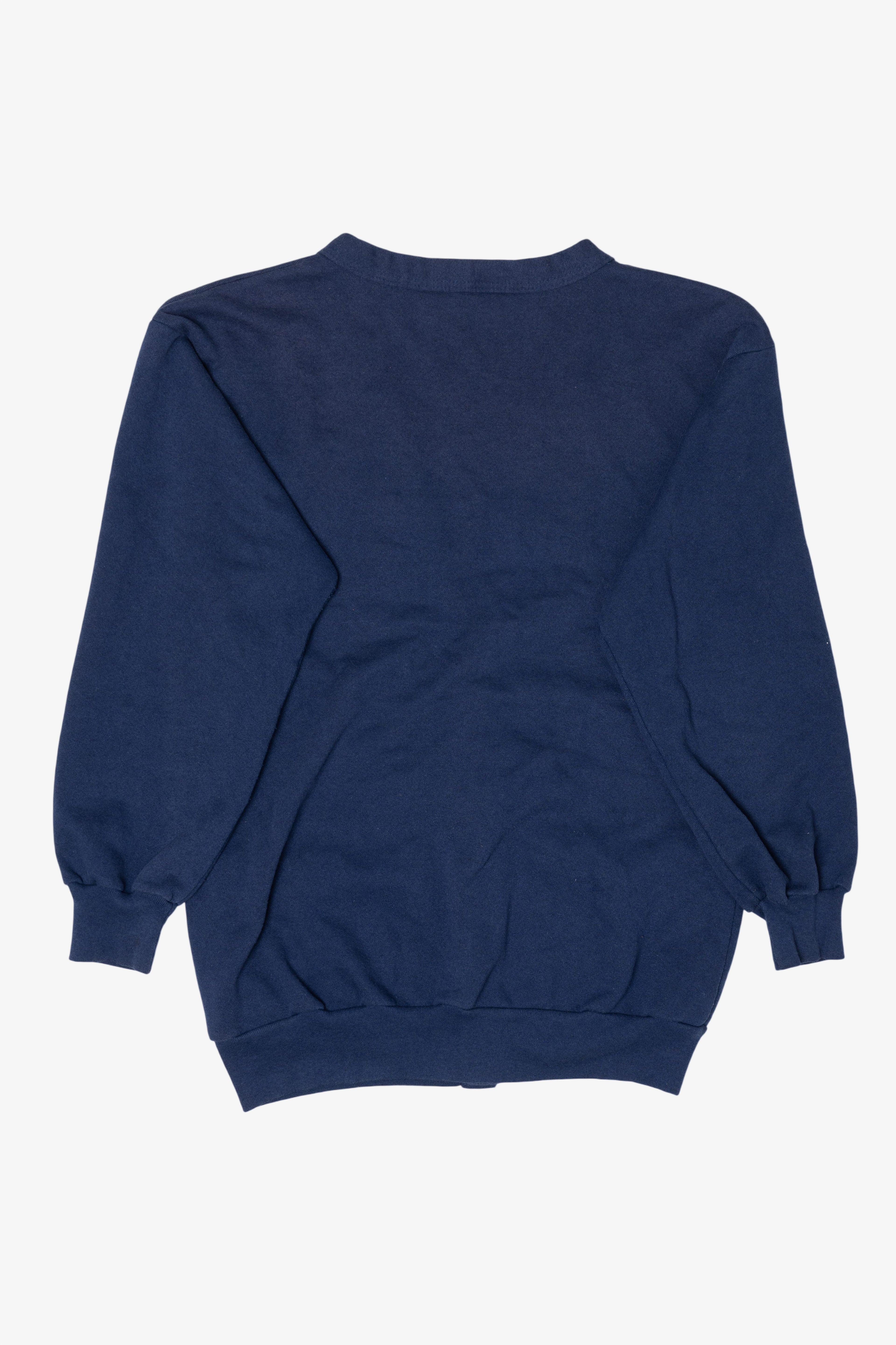 Vintage Navy Blue A1A Sportswear Teacher Cardigan Sweater (1990s)