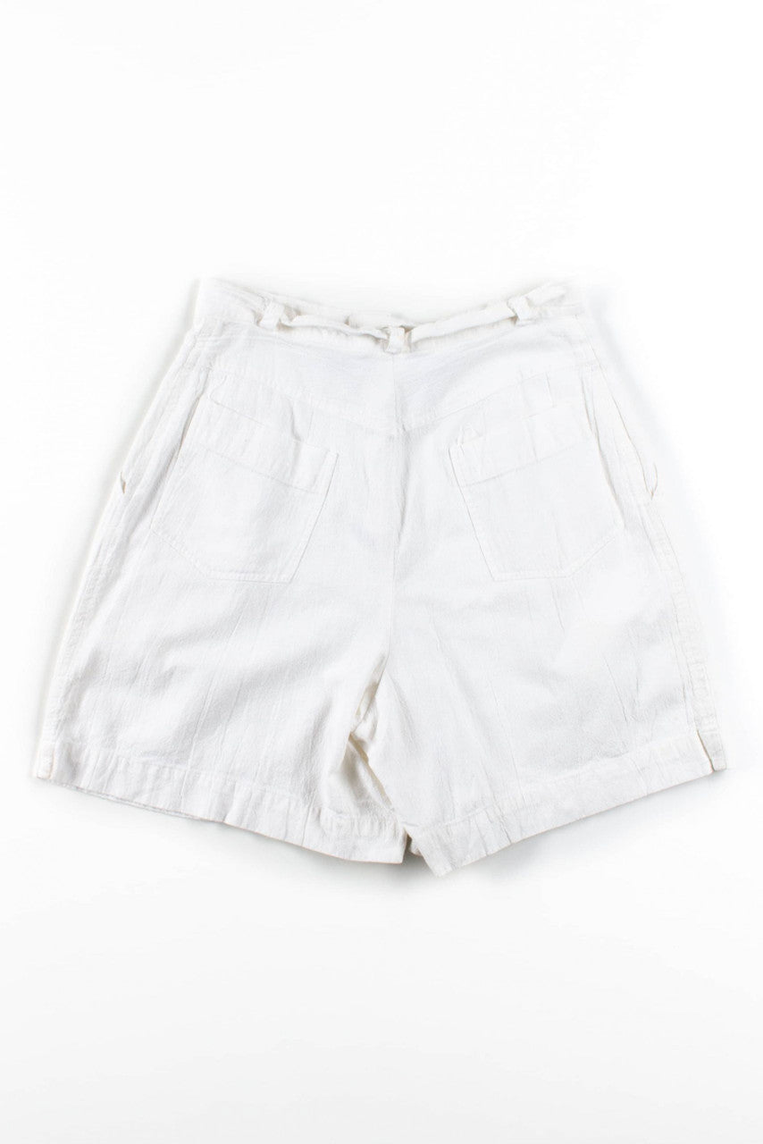 Vintage Textured Cotton High Rise Short
