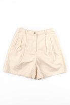 Beige Vintage Pleated Short
