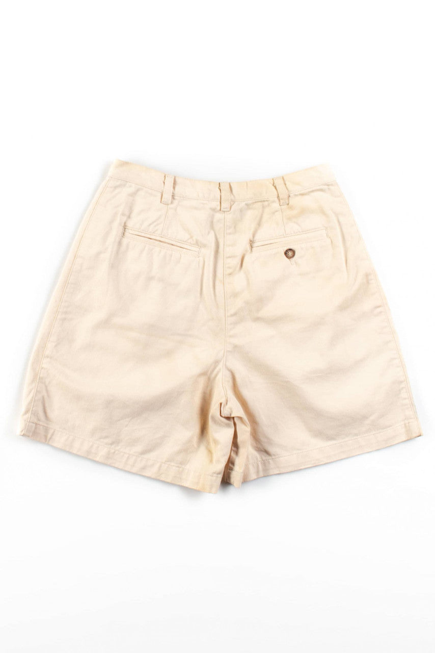 Beige Vintage Pleated Short