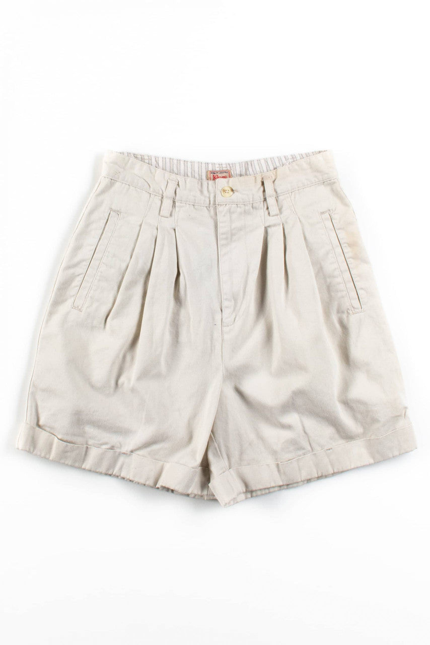Vintage Pleated Khaki Short