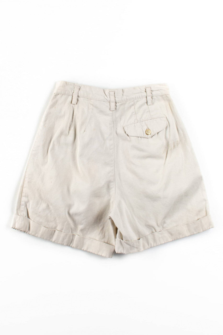 Vintage Pleated Khaki Short