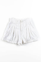 Vintage White Pleated Short 1