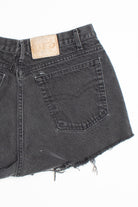 Black Vintage Denim Cutoff Shorts