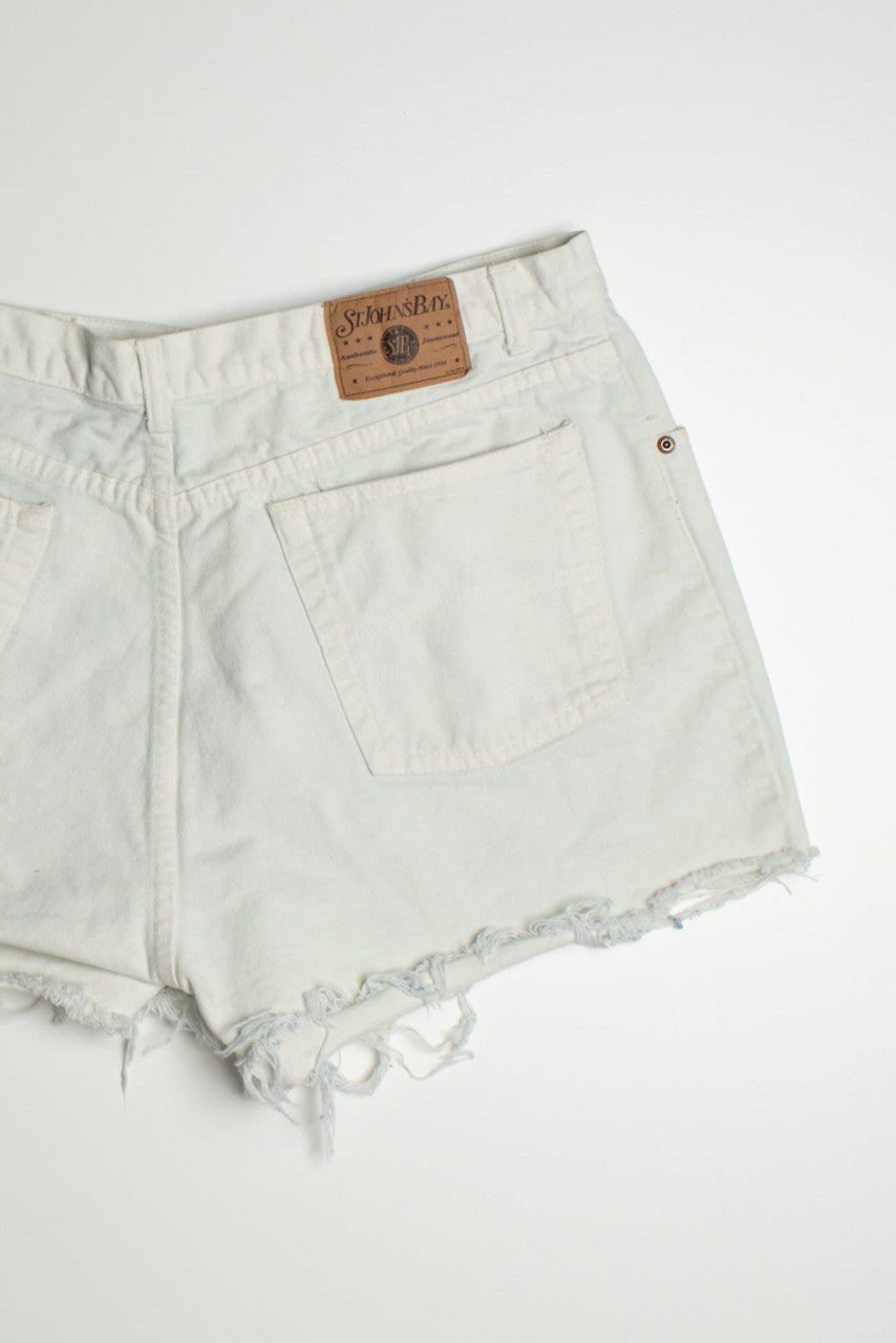 Vintage St. John's Bay White Denim Shorts