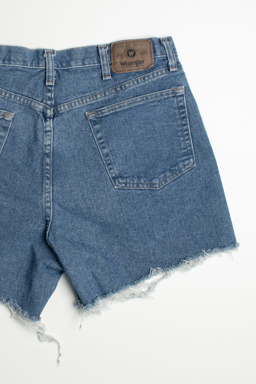 Vintage Blue Wrangler Cutoff Jean Shorts