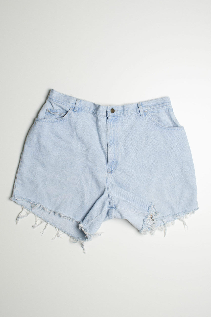 Faded Vintage Blue Denim Cutoff Jean Shorts