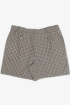 Vintage Beige & Black Gingham Shorts (2000s)