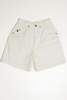 Vintage White High Waisted Chic Denim Shorts (sz. 9)