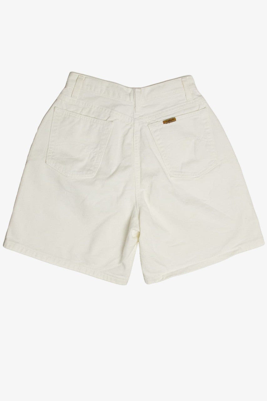 Vintage White High Waisted Chic Denim Shorts (sz. 9)