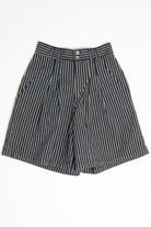 Pinstriped High Waisted Pleated Shorts (sz. 8)