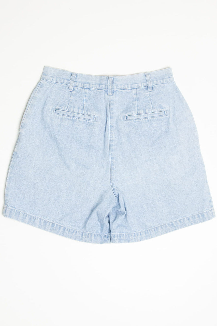 Pleated Light Chambray Shorts (sz. 8)