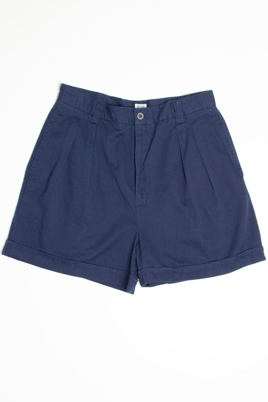 Navy Ki-Ko-Mo High Waisted Pleated Shorts
