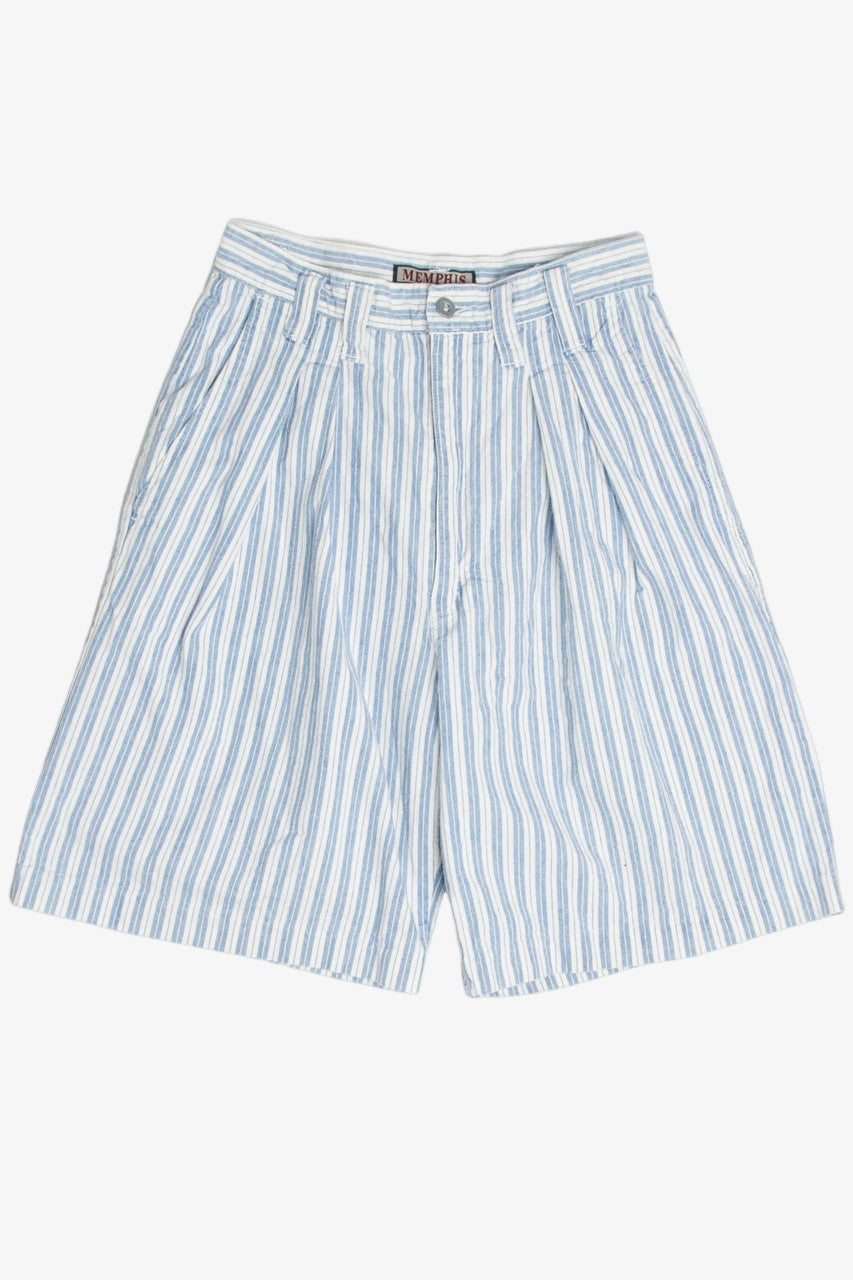 Vintage High Waisted Pinstripe Memphis Shorts (sz. 7/8)