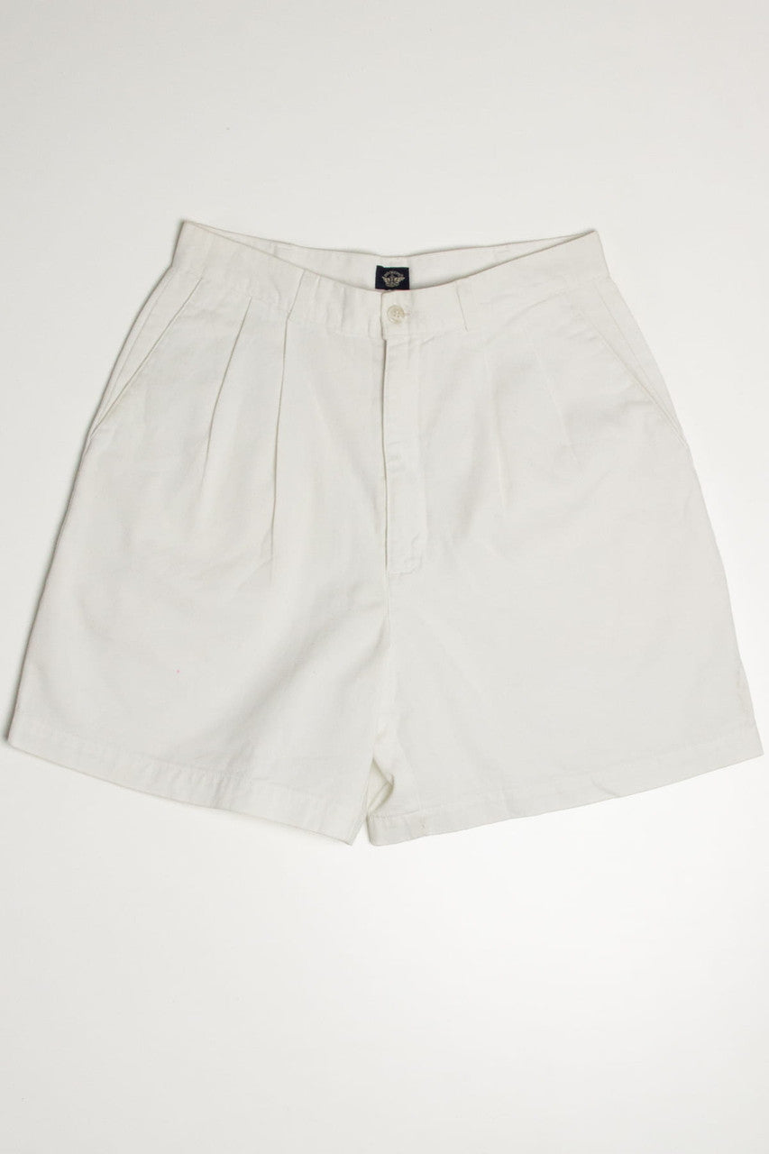 White High Waisted Pleated Dockers Shorts (sz. 12)