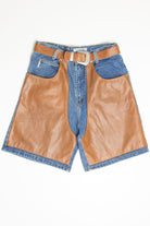 Faux Leather Chaps Denim Shorts (sz. 11/12)