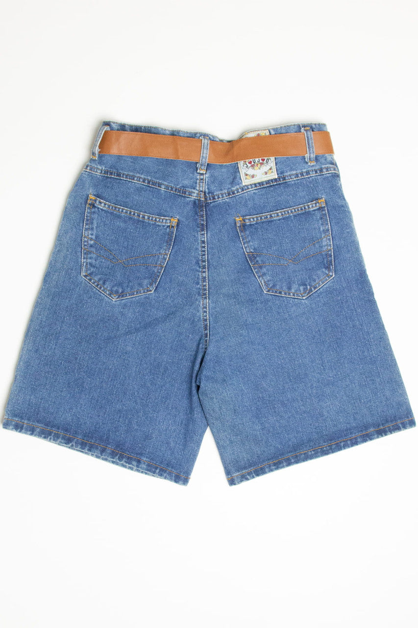 Faux Leather Chaps Denim Shorts (sz. 11/12)