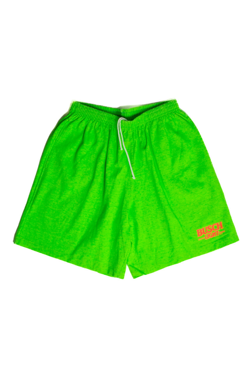 Vintage Neon Green Busch Light Gym Shorts (sz. Medium)