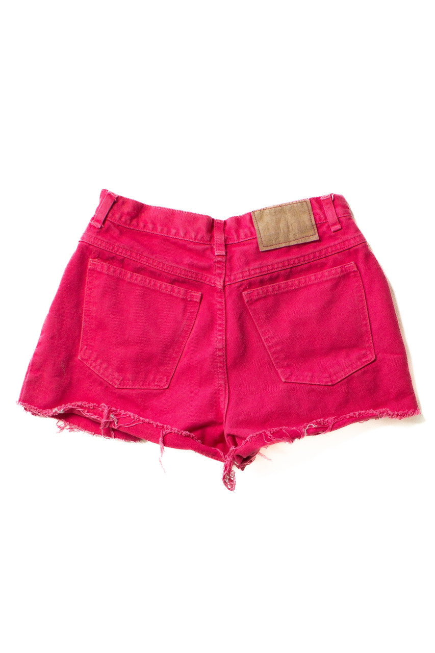 Vintage Hot Pink Denim Cutoff Shorts (sz. 8)