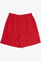 Vintage Cherry Red Linen-Like High Waisted Shorts (1980s)