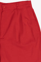 Vintage Cherry Red Linen-Like High Waisted Shorts (1980s)