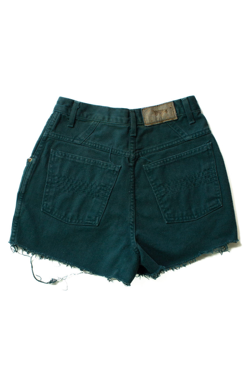 Vintage Green Cutoff Denim Shorts (sz. 4)
