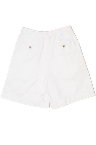 Vintage White Pleated Shorts (Sz. 6)