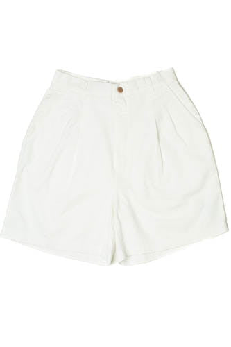 Vintage 1990's White Pleated Shorts (Sz. 8)