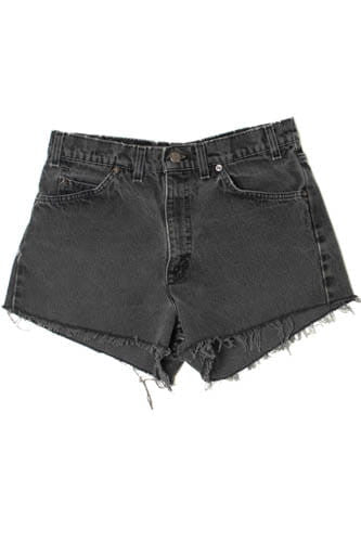 Vintage 1990's Levi's Orange Tab Black Denim Cutoff Shorts (Sz. 33)