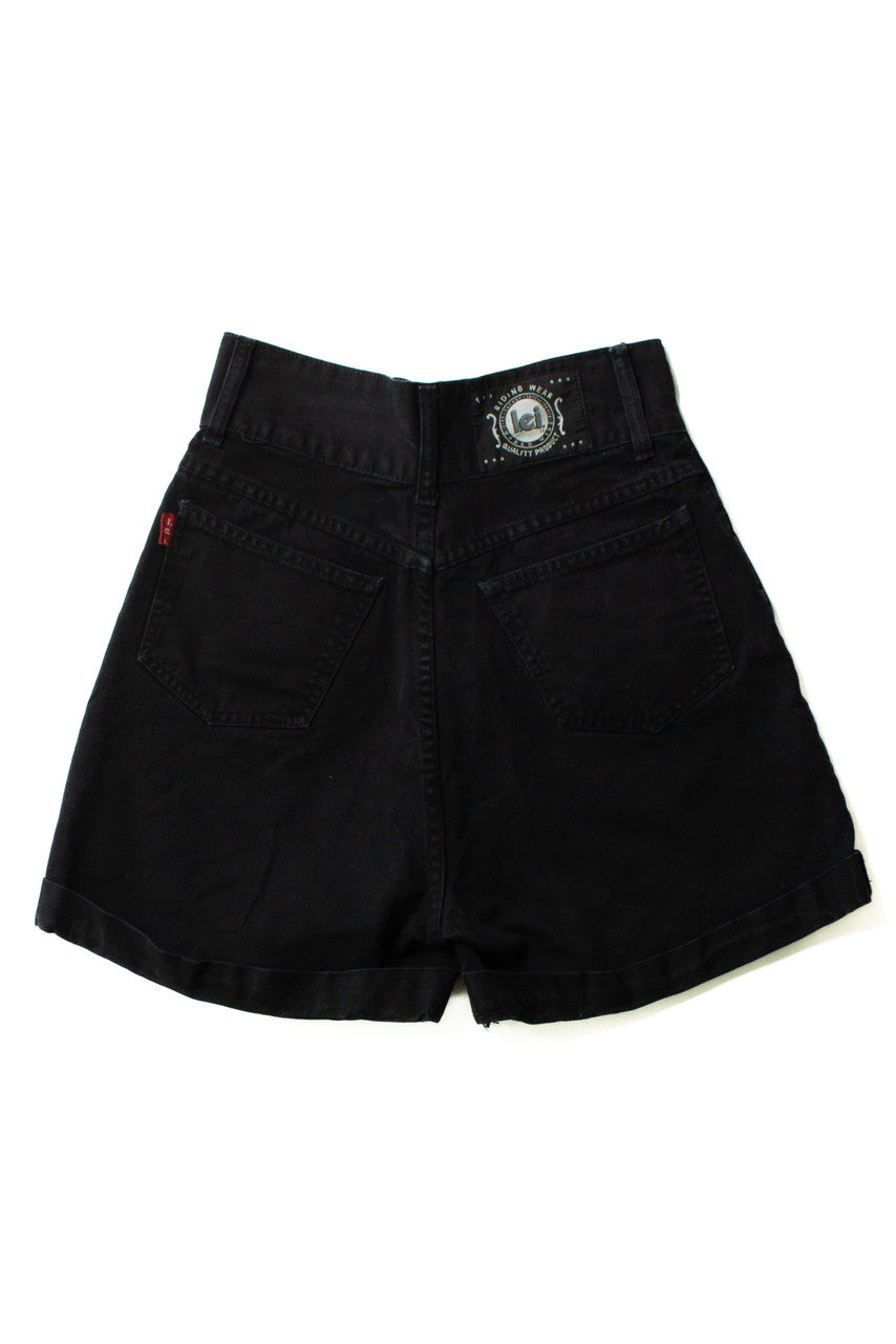 Vintage Black High Waisted l.e.i. Shorts (1990s)