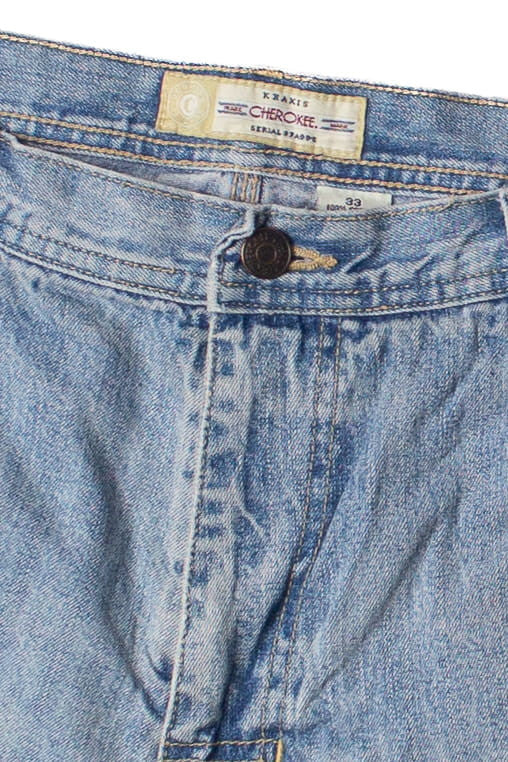 Vintage Light Wash Denim Cherokee Carpenter Shorts