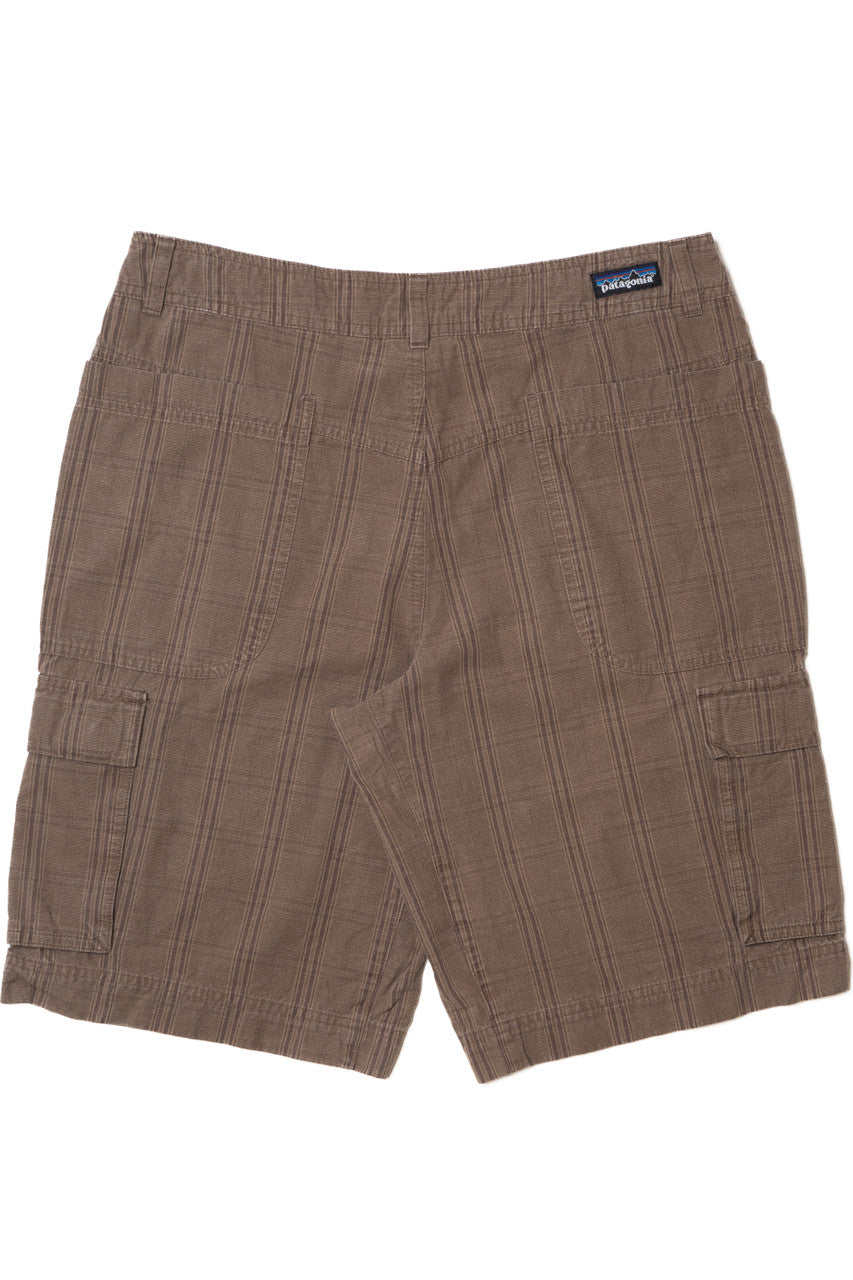 Vintage Patagonia Light Brown Plaid Cargo Shorts