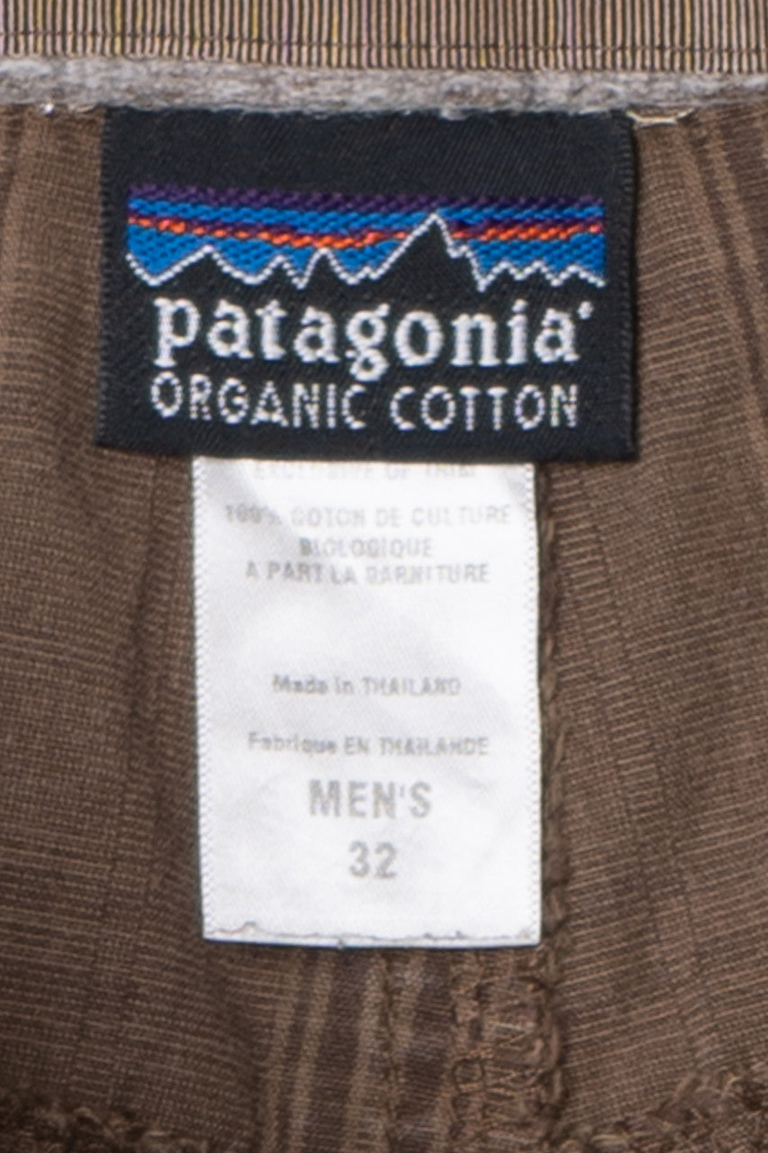 Vintage Patagonia Light Brown Plaid Cargo Shorts