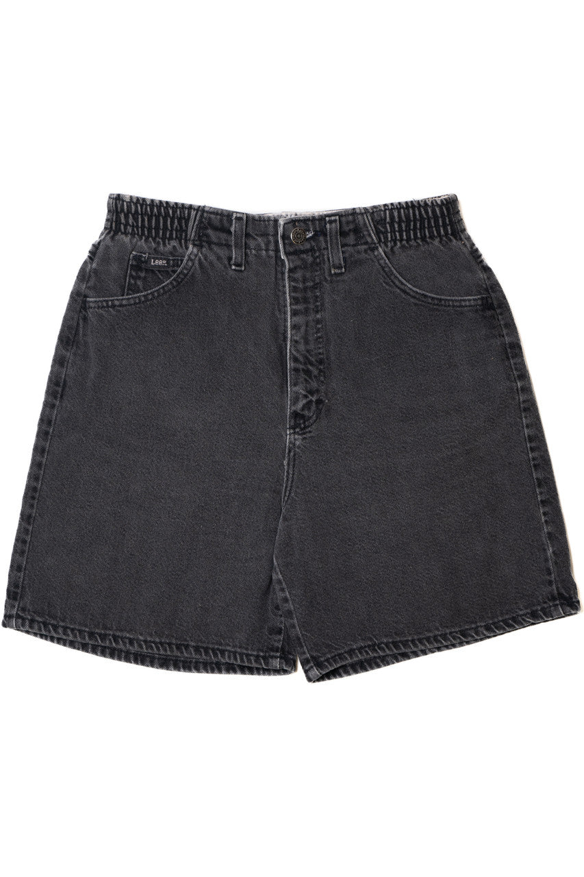 Vintage Lee Faded Black Stretch Waist Shorts