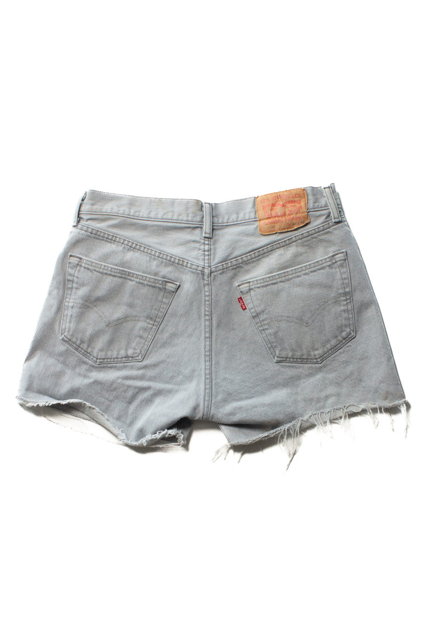 Gray Levi's 501 Button Fly Cut Off Shorts (sz. 34)