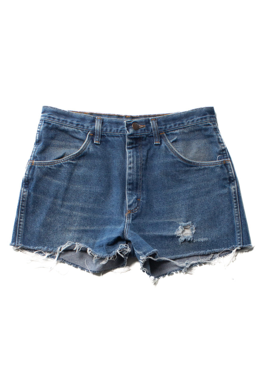 Vintage Distressed Rustler Cut Off Denim Shorts (sz. 34)