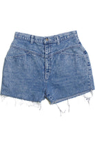 Vintage High Waisted Denim Cut Off Shorts (1980s)