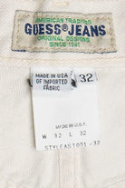 Vintage Guess Ivory Denim Cutoff Shorts