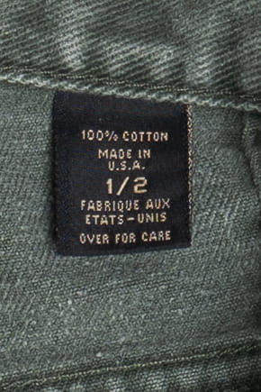 Vintage Express Olive Denim Cutoff Shorts