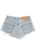 Vintage Studded Distressed Levi's 501 Cut Off Denim Shorts (1990s)