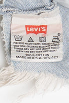 Vintage Studded Distressed Levi's 501 Cut Off Denim Shorts (1990s)