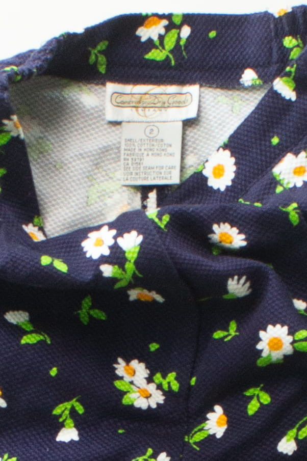Vintage Daisy Print Cotton Shorts (1990s)