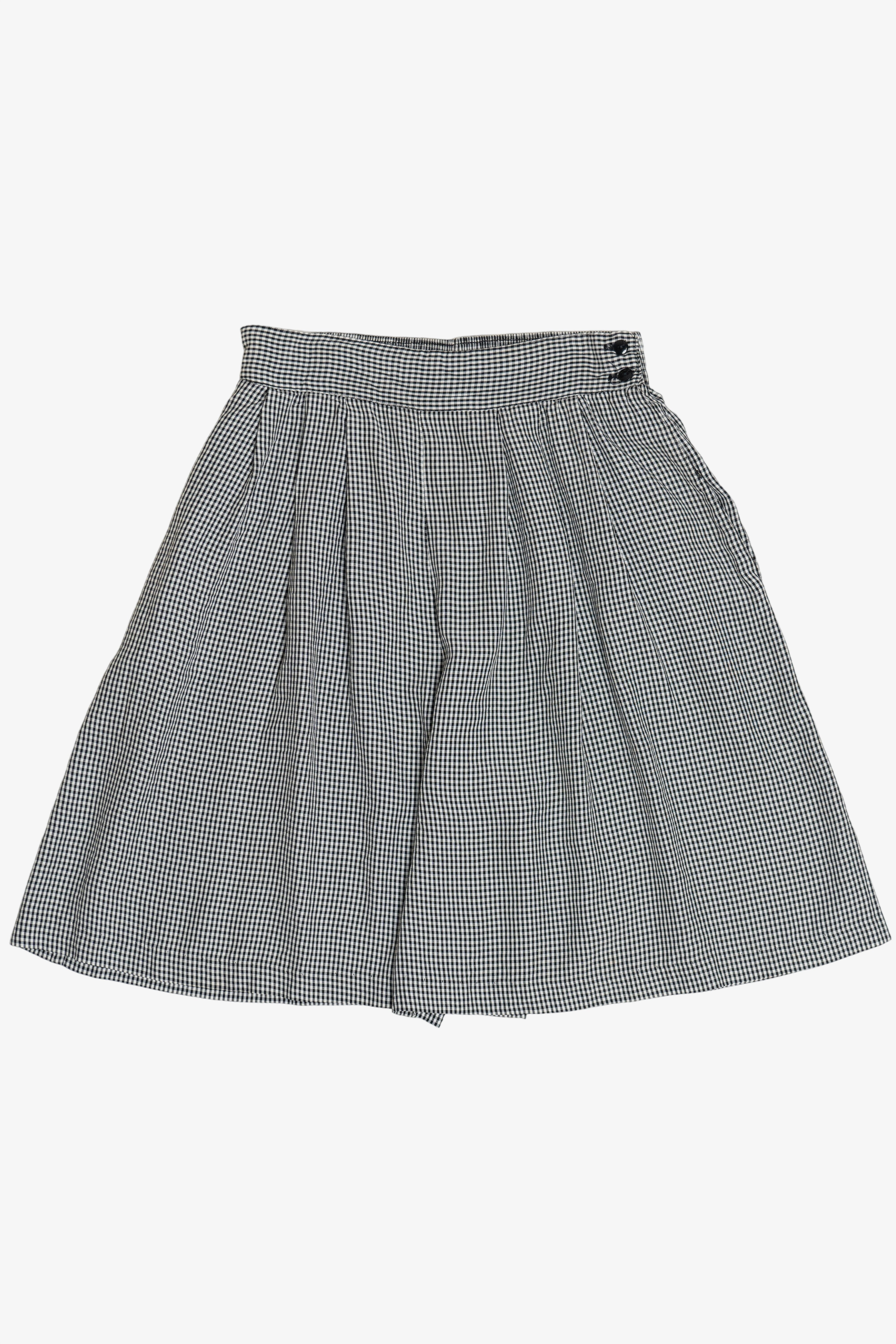 Vintage Diana Hartman High Waisted Flowy Gingham Shorts (1990s)